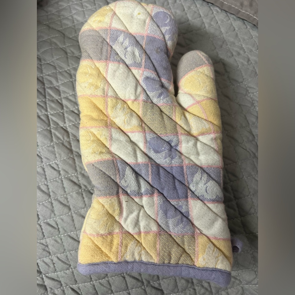 ⭐️10-4-$10 - Pastel Argyle Oven Mitt